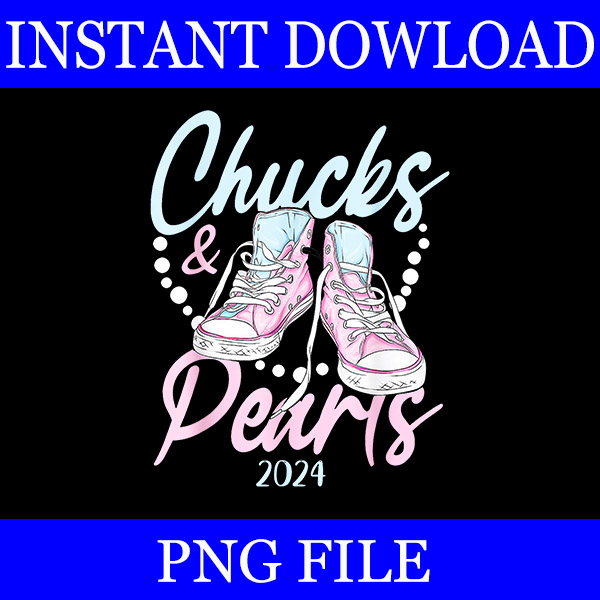 Chucks And Pearls 2024 PNG, Kamala Harris Sneakers PNG