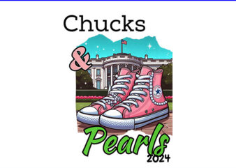 Chucks And Pearls 2024 PNG, Kamala Harris Sneakers PNG