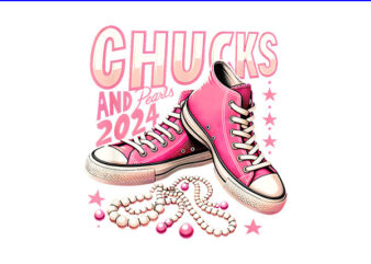 Chucks And Pearls 2024 PNG, Kamala Harris Sneakers PNG t shirt vector file