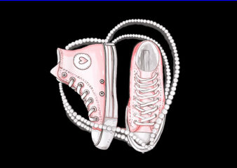 Chucks And Pearls 2024 PNG, Kamala Harris Sneakers PNG