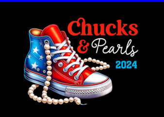 Chucks And Pearls 2024 PNG, Kamala Harris Sneakers PNG t shirt vector file