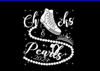 Chucks And Pearls 2024 PNG, Kamala Harris Sneakers PNG