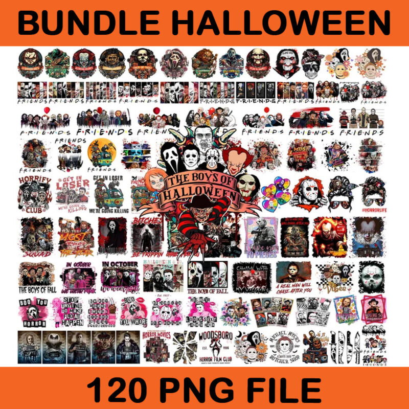 Bundle Horror Friend Movie Halloween PNG, Pink Ghost Halloween PNG, Pink Ghost Horror Friend PNG