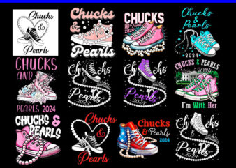 Bundle Chucks And Pearls 2024 Kamala Harris PNG