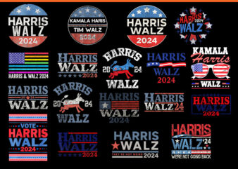 Bundle Harris Walz 2024 PNG, Harris Waltz 2024 PNG, Harris Waltz 2024 Election Kamala Harris Tim Waltz 2024 PNG t shirt template