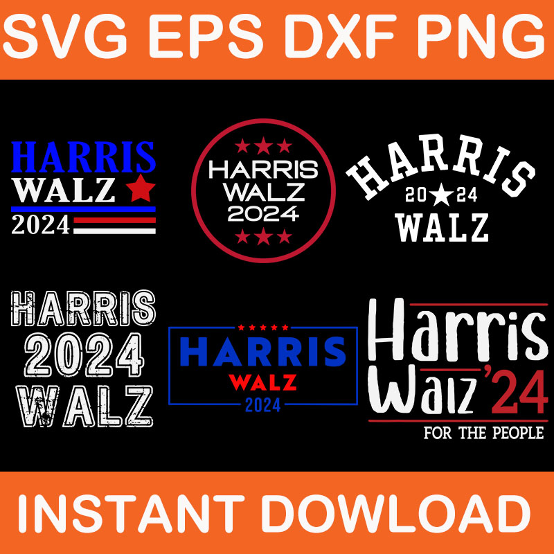 Bundle Harris Walz 2024 SVG, Harris Waltz 2024 SVG, Harris Waltz 2024 Election Kamala Harris Tim Waltz 2024 SVG