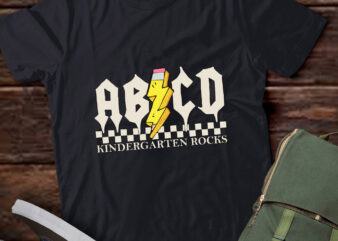 ABCD Kindergarten Rocks Pencil Lightning Teachers Rock lts-d t shirt vector