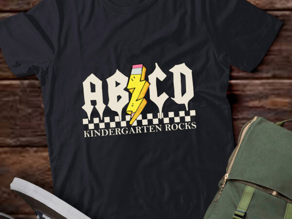 Abcd kindergarten rocks pencil lightning teachers rock lts-d t shirt vector