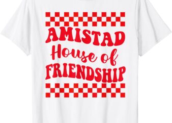 AMISTAD House of Friendship House Retro Groovy Friendship T-Shirt