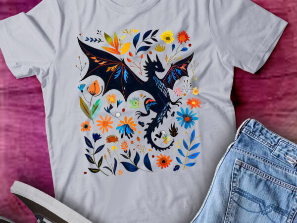 Abraxos fantasy bookish floral dragon book lover gift lts-d t shirt vector