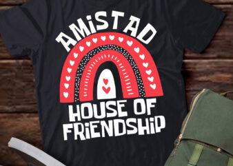 Amistad House Of Friendship Boho Heart Rainbow T-Shirt ltsp