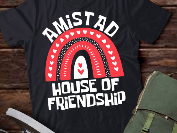 Amistad house of friendship boho heart rainbow t-shirt ltsp