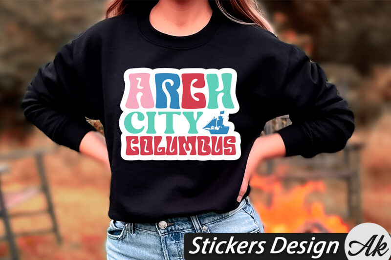 Arch city columbus Stickers