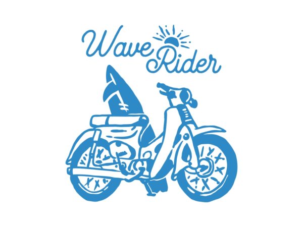 Wave rider t shirt design for sale