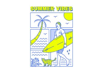 Summer Vibes t shirt template vector