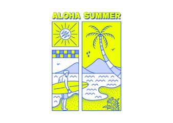 Aloha Summer t shirt vector