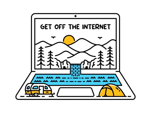 Get off the internet 2 t shirt design template