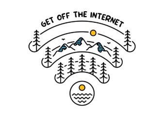 Get off the Internet 3 t shirt design template