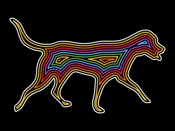 Rainbow dog t shirt design online