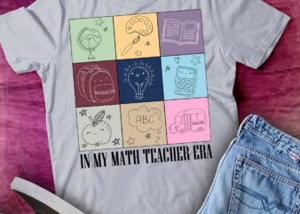 Back To School In My Math Teacher Era Retro Math Pi Day T-Shirt ltsp