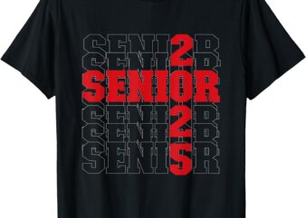 Back to School, Officially a Senior, Red, Senior 2025 T-Shirt