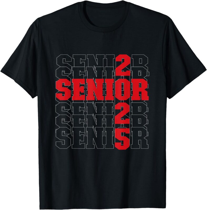 Back to School, Officially a Senior, Red, Senior 2025 T-Shirt