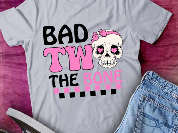 Bad two the bone birthday 2nd toddler halloween birthday kid t-shirt ltsp