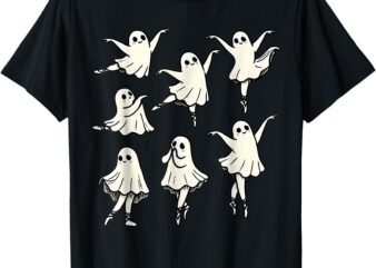 Ballet Ghost Ballet Dancer Spooky Dance Teacher Halloween T-Shirt