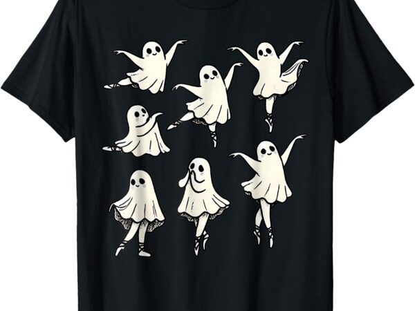 Ballet ghost ballet dancer spooky dance teacher halloween t-shirt