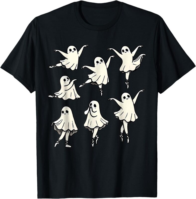 Ballet Ghost Ballet Dancer Spooky Dance Teacher Halloween T-Shirt