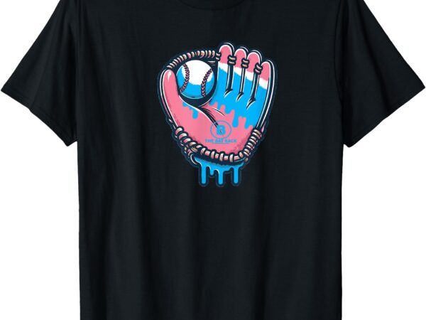 Baseball glove cotton candy drip t-shirt