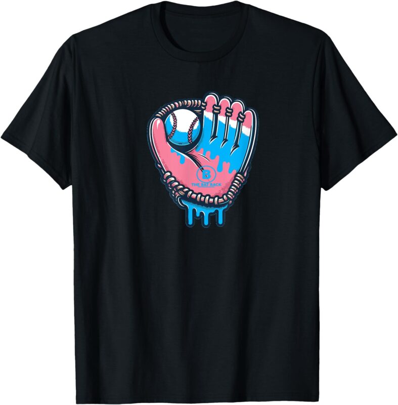 Baseball Glove Cotton Candy Drip T-Shirt