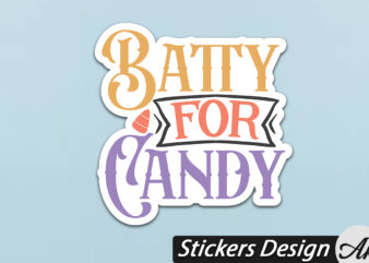 Batty for candy Stickers t shirt template