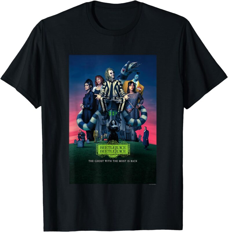 Beetlejuice Beetlejuice Ghost With The Most Is Back Poster T-Shirt