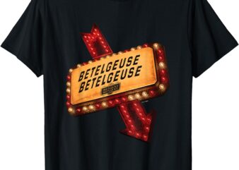 Beetlejuice Beetlejuice Light Sign Logo Vintage T-Shirt