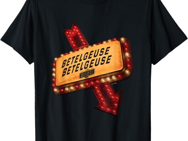 Beetlejuice beetlejuice light sign logo vintage t-shirt