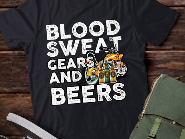 Blood sweat gears and beers funny biker motorcycle racer lts-d t shirt template