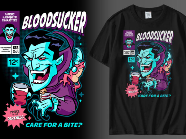 Bloodsucker t shirt template