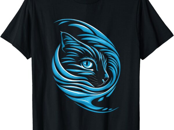 Blue cat wave for kamala 47 funny cat ladies harris 2024 t-shirt