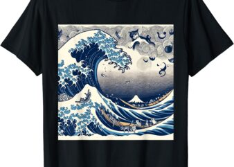 Blue Cats Wave For Kamala Funny T-Shirt