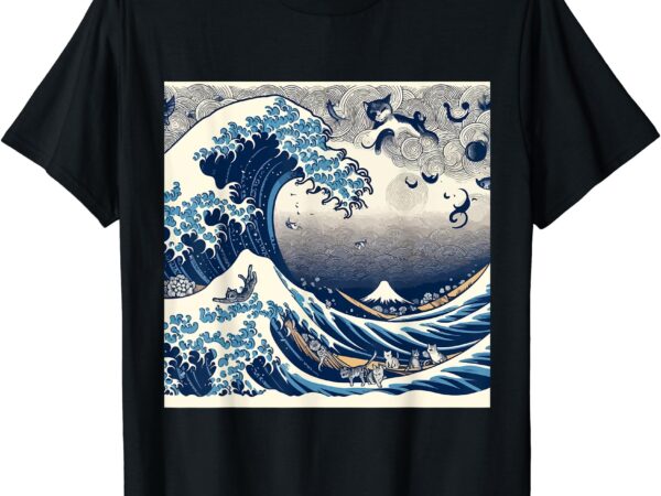 Blue cats wave for kamala funny t-shirt