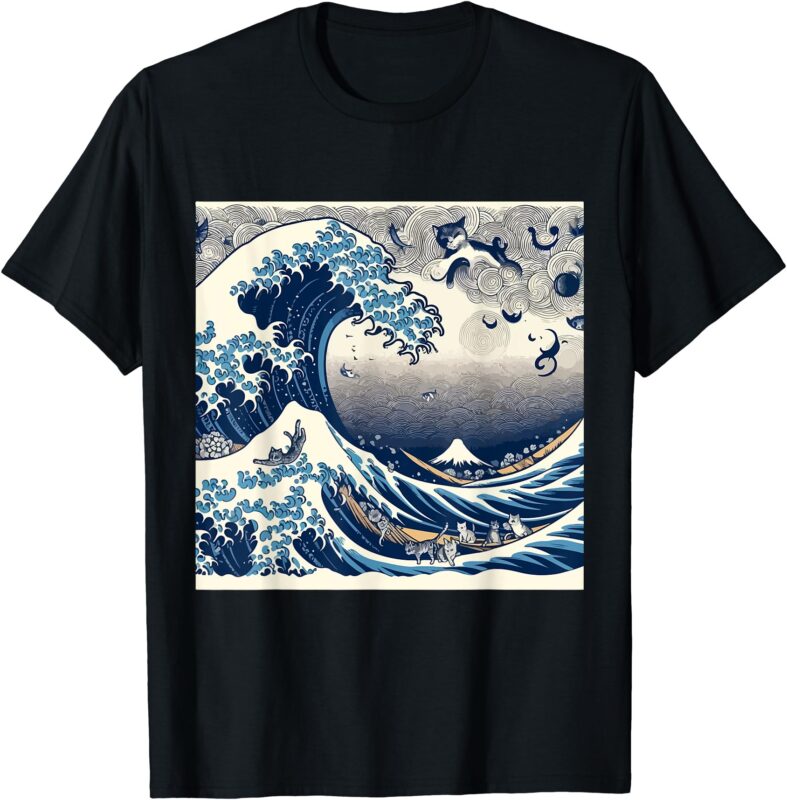 Blue Cats Wave For Kamala Funny T-Shirt