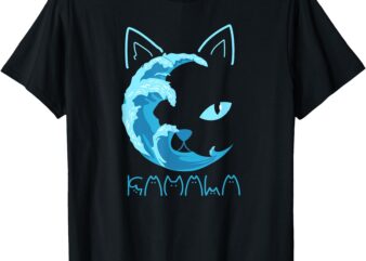 Blue Wave of Cat Ladies Kamala Cat Typography Alphabet Cute T-Shirt