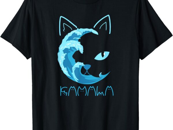 Blue wave of cat ladies kamala cat typography alphabet cute t-shirt