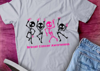 Breast Cancer Awareness Spooky Skeleton Spooky Season Gift lts-d