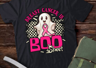 Breast Cancer Ghost Halloween Breast Cancer Awareness T-Shirt ltsp