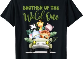 Brother Of The Wild One 1st Birthday Safari Family Matching T-Shirt