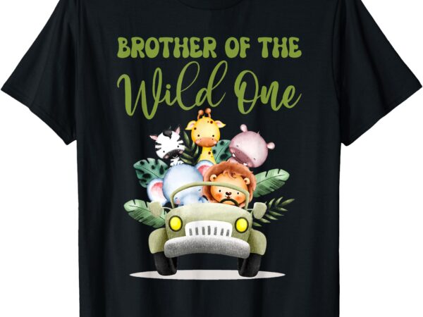 Brother of the wild one 1st birthday safari family matching t-shirt