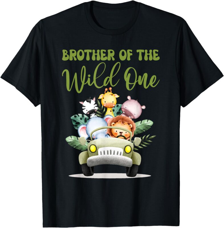 Brother Of The Wild One 1st Birthday Safari Family Matching T-Shirt