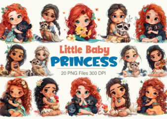 Cartoon Baby Princess. TShirt Sticker.